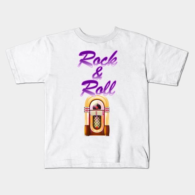 Rock and Roll Jukebox Kids T-Shirt by nickemporium1